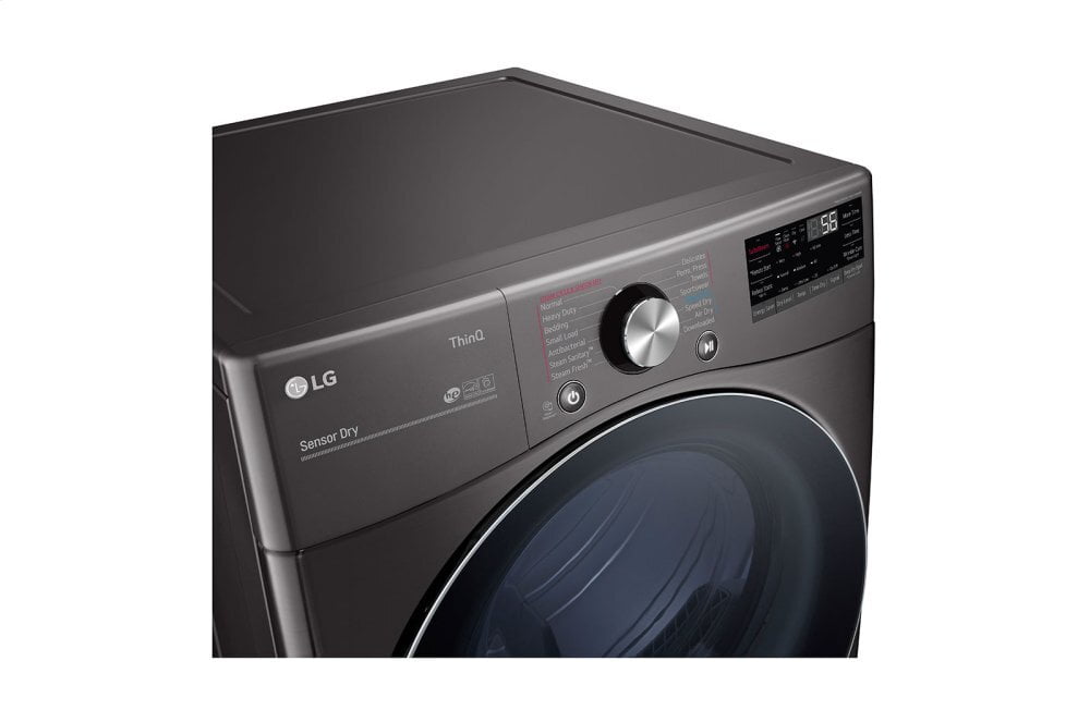 Lg DLGX4201B 7.4 Cu. Ft. Ultra Large Capacity Smart Wi-Fi Enabled Front Load Gas Dryer With Turbosteam&#8482; And Built-In Intelligence