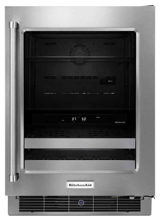 Kitchenaid KUBR304ESS 24" Stainless Steel Beverage Center With Satinglide® Metal-Front Racks