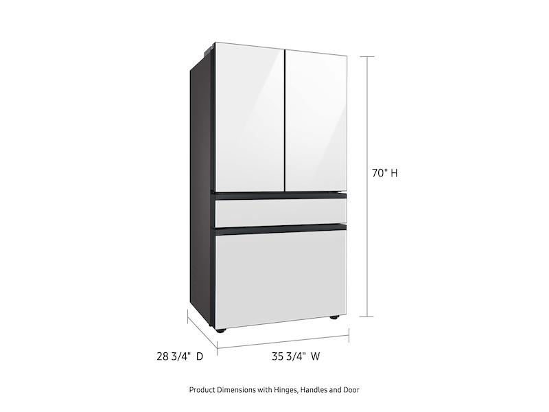 Samsung RF23BB860012 Bespoke 4-Door French Door Refrigerator (23 Cu. Ft.) With Beverage Center&#8482; In White Glass
