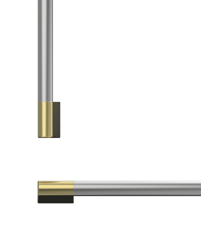 Fisher & Paykel AHP3RD2484WBA Professional Round Flush Handle Kit For Integrated Refrigerator Freezer, 24"