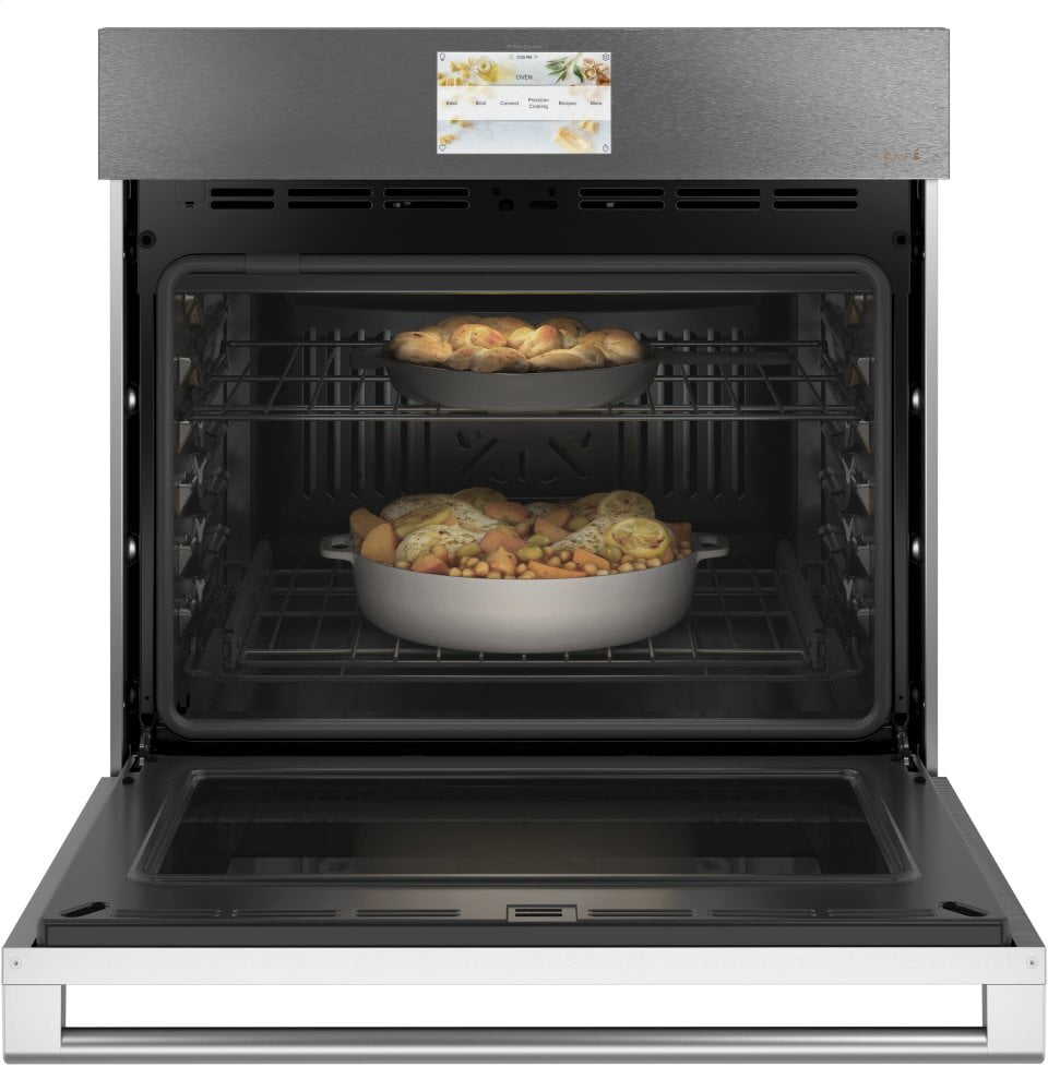 Cafe CTS70DM2NS5 Café 30" Smart Single Wall Oven With Convection In Platinum Glass