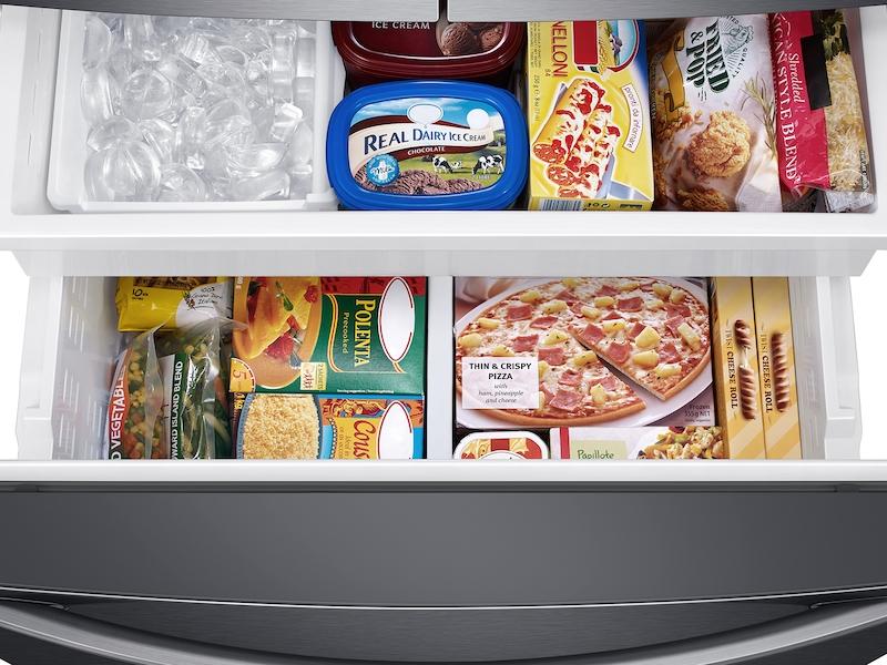 Samsung RF27T5241SG 27 Cu. Ft. Large Capacity 3-Door French Door Refrigerator With Dual Ice Maker In Black Stainless Steel