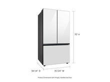 Samsung RF30BB620012AA Bespoke 3-Door French Door Refrigerator (30 Cu. Ft.) With Autofill Water Pitcher In White Glass