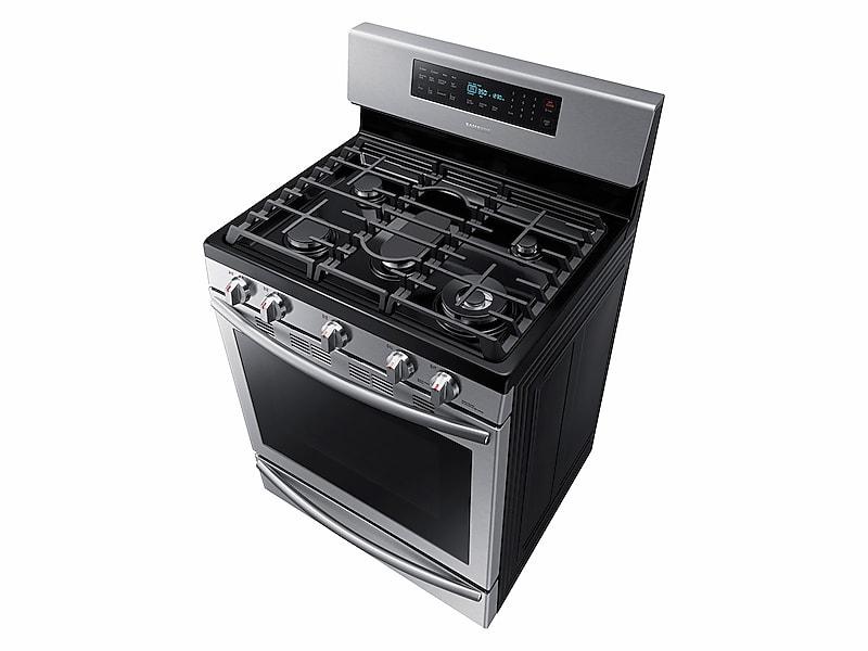 Samsung NX58H5650WS 5.8 Cu. Ft. Gas Range With True Convection In Stainless Steel
