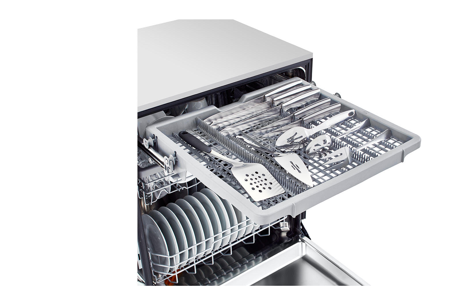 Lg LDFN4542S Front Control Dishwasher With Quadwash™