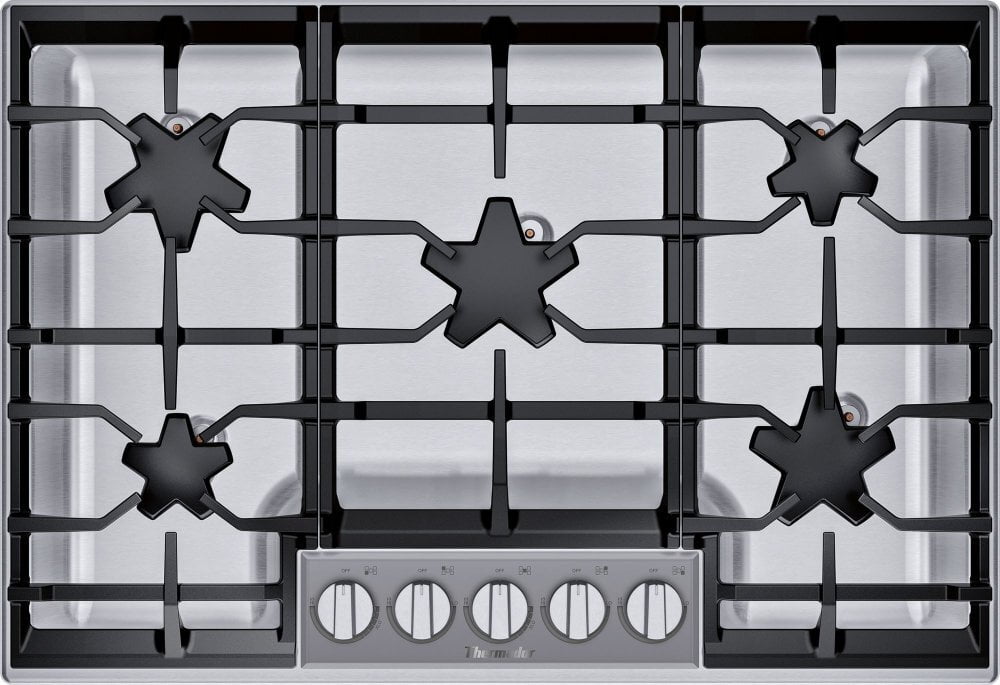 Thermador SGSXP305TS 30-Inch Masterpiece® Pedestal Star® Burner Gas Cooktop, Extralow® Select