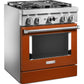 Kitchenaid KFDC500JSC Kitchenaid® 30'' Smart Commercial-Style Dual Fuel Range With 4 Burners - Scorched Orange