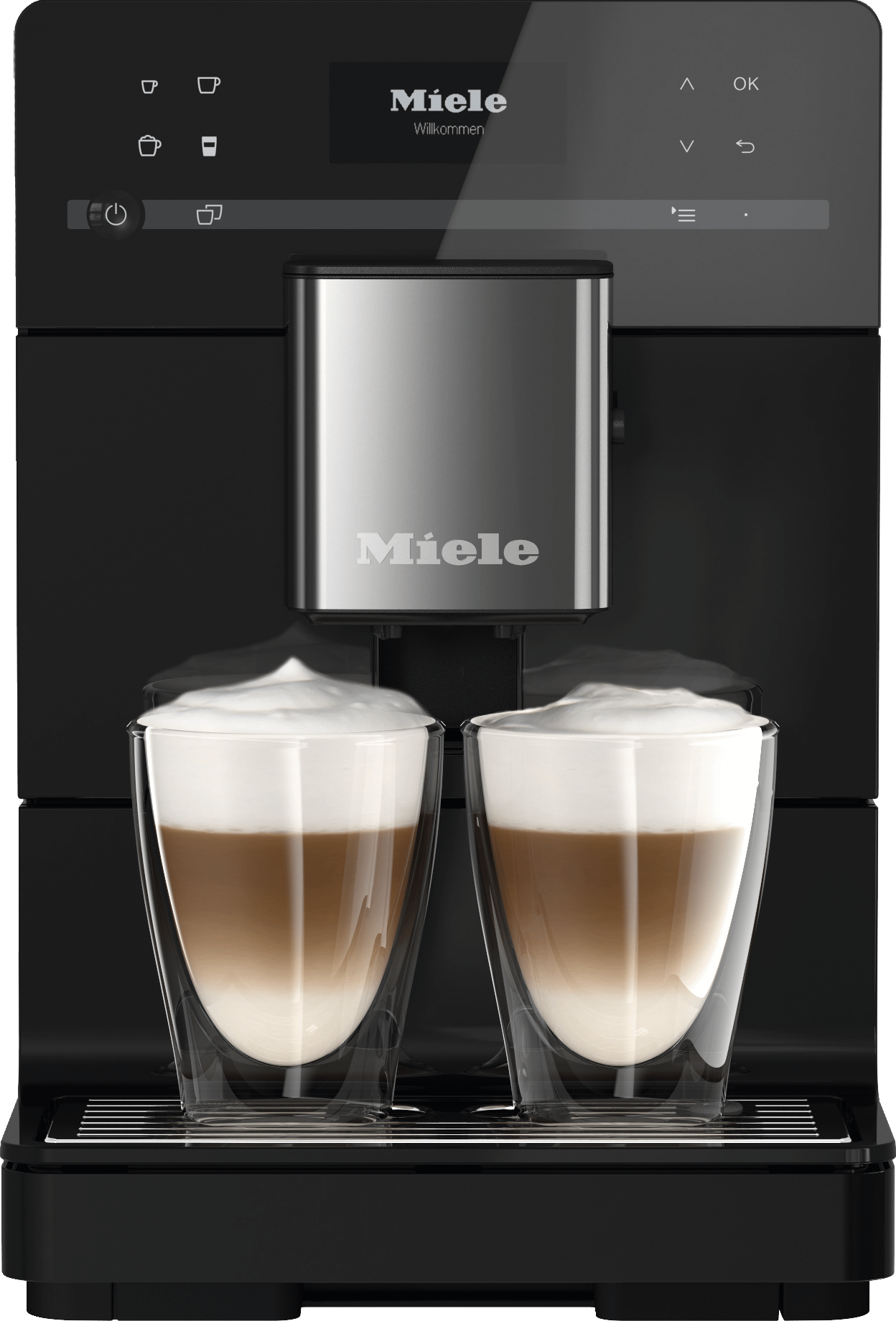 Miele CM5310 SILENCE BLACK  Countertop Coffee Machine With Onetouch For Two For The Ultimate In Coffee Enjoyment.