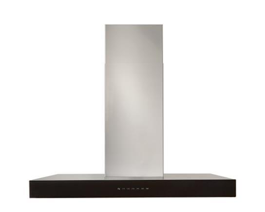Best Range Hoods WCB3I36SBB Ispira 36-In. 650 Max Cfm Stainless Steel Chimney Range Hood With Purled&#8482; Light System And Black Glass