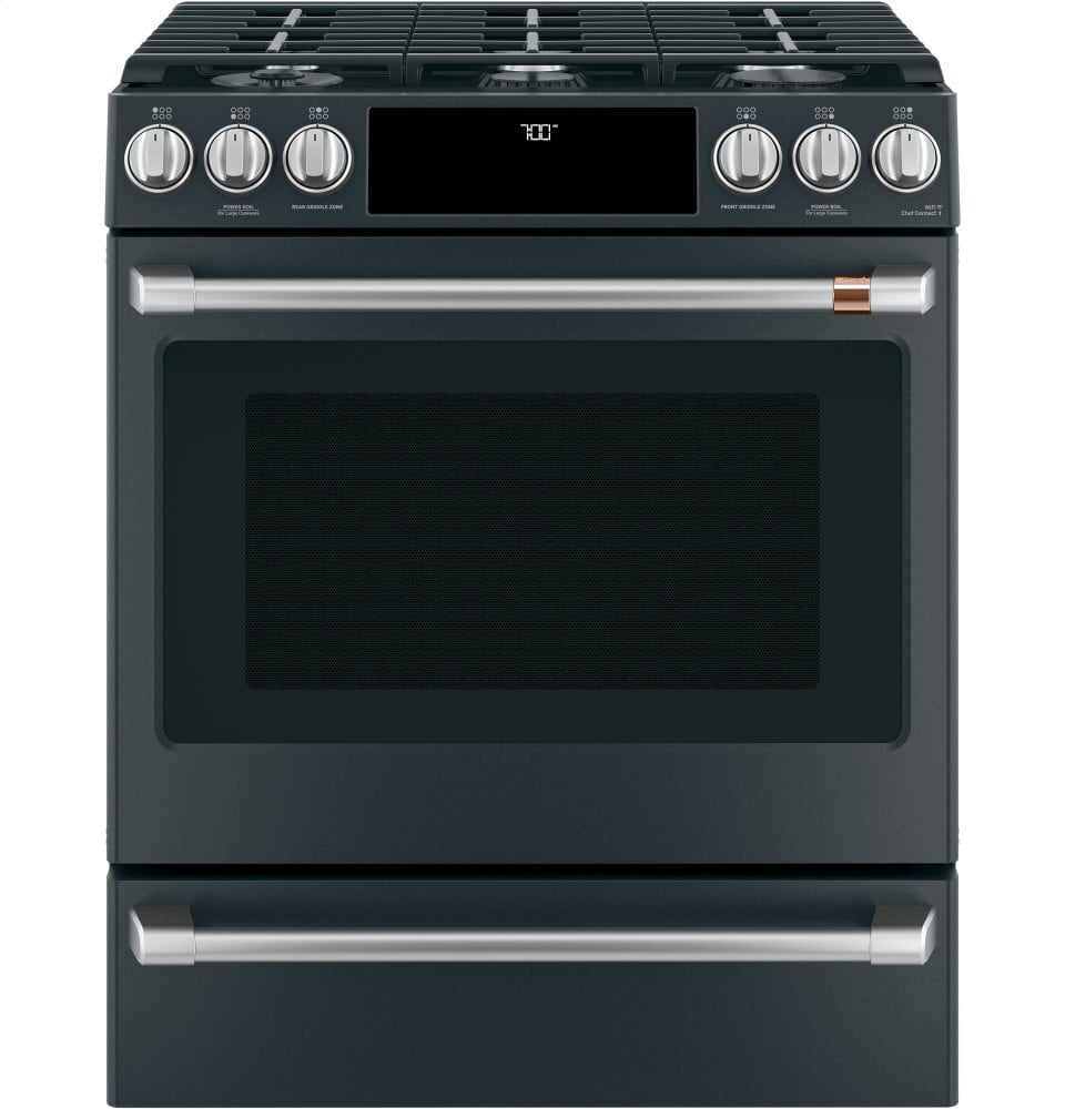 Cafe CGS700P3MD1 Café 30" Smart Slide-In, Front-Control, Gas Range With Convection Oven