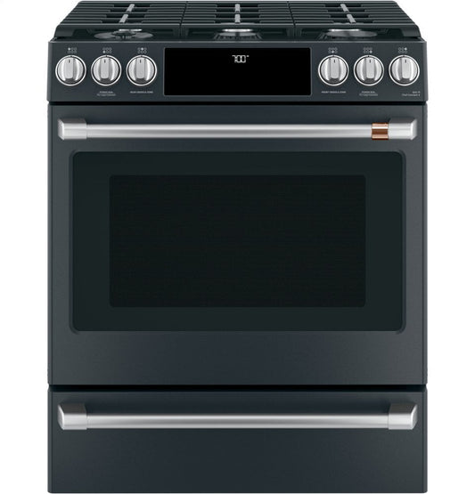 Cafe CGS700P3MD1 Café 30" Smart Slide-In, Front-Control, Gas Range With Convection Oven