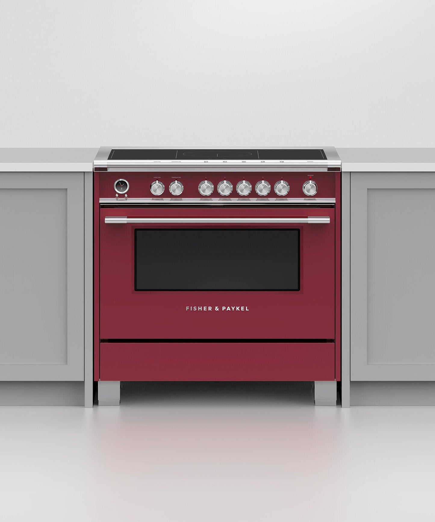 Fisher & Paykel OR36SCI6R1 Induction Range, 36", 5 Zones With Smartzone, Self-Cleaning