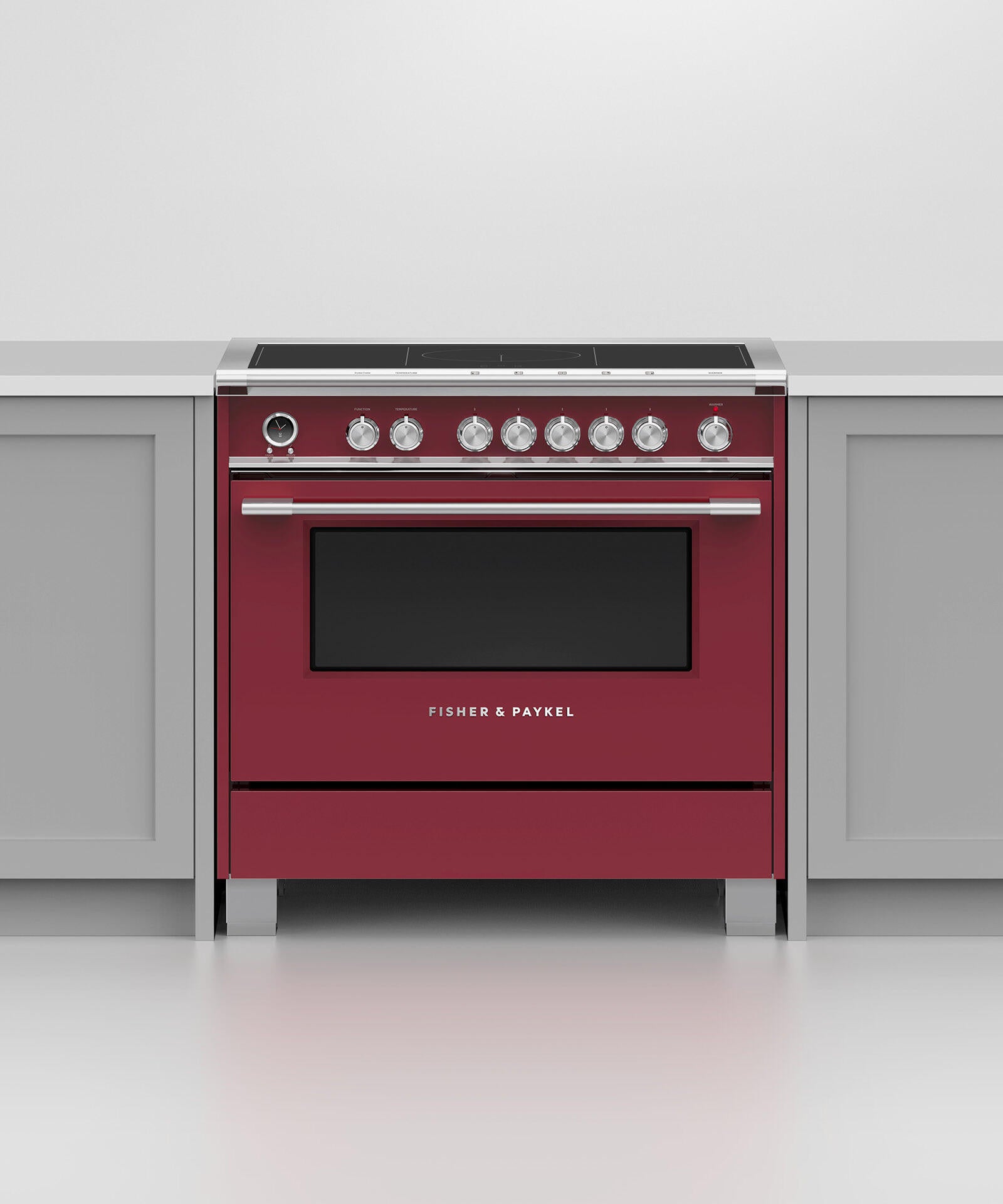 Fisher & Paykel OR36SCI6R1 Induction Range, 36", 5 Zones With Smartzone, Self-Cleaning