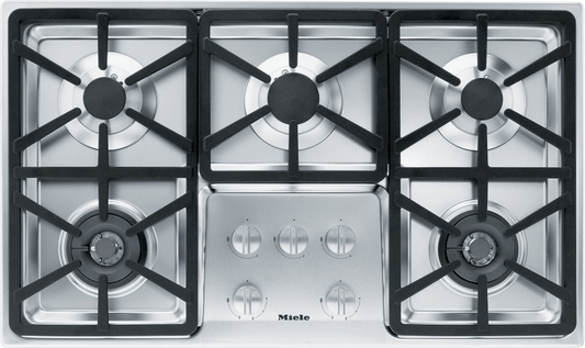 Miele KM3474GSTAINLESSSTEEL Km 3474 G - Gas Cooktop With 2 Dual Wok Burners For Particularly Versatile Cooking Convenience.