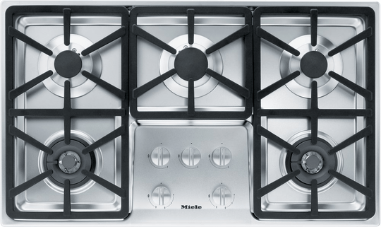 Miele KM3474GSTAINLESSSTEEL Km 3474 G - Gas Cooktop With 2 Dual Wok Burners For Particularly Versatile Cooking Convenience.