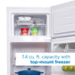 Danby DPF074B2WDB6 Danby 7.4 Cu Ft Top Mount Refrigerator