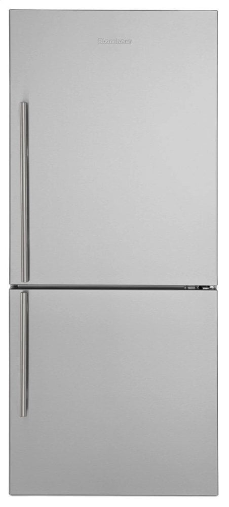 Blomberg Appliances BRFB1812SSN 30" Bottom Freezer/Fridge 18 Cu Ft, Wrapped Stainless Doors, Stainless Handles, Right Hinge