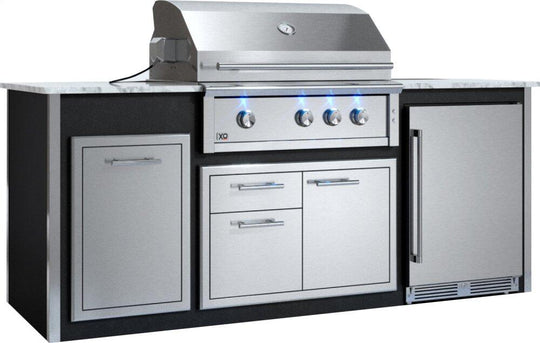 Xo Appliance XOGOK36V1BL Appliance Ready Pre-Assembled 36" Designer Island Black COMPONENTS SOLD SEPARATELY