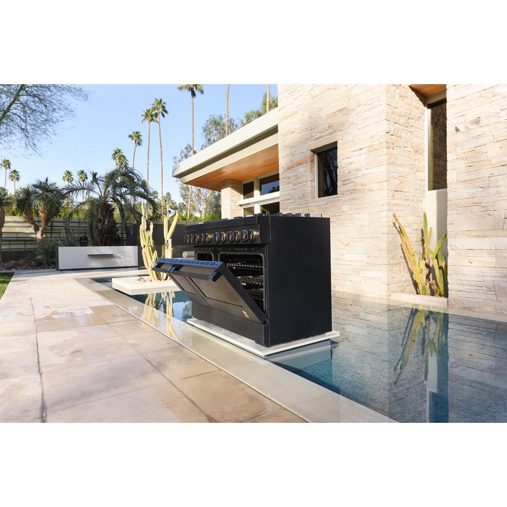 Jennair TANKMAN50 Smoke & Brass By Jennair® 48" Dual-Fuel Professional-Style Range