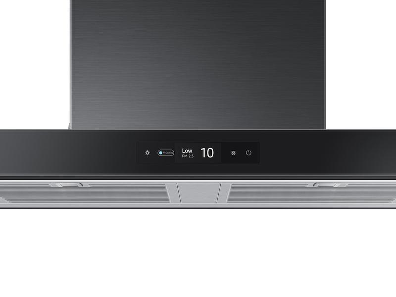 Samsung NK30CB700W33 30" Bespoke Smart Wall Mount Hood With Lcd Display In Clean Deep Charcoal