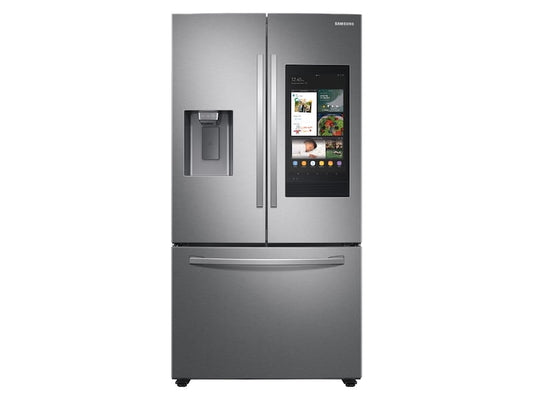Samsung RF27T5501SR 26.5 Cu. Ft. Large Capacity 3-Door French Door Refrigerator With Family Hub™ And External Water & Ice Dispenser In Stainless Steel