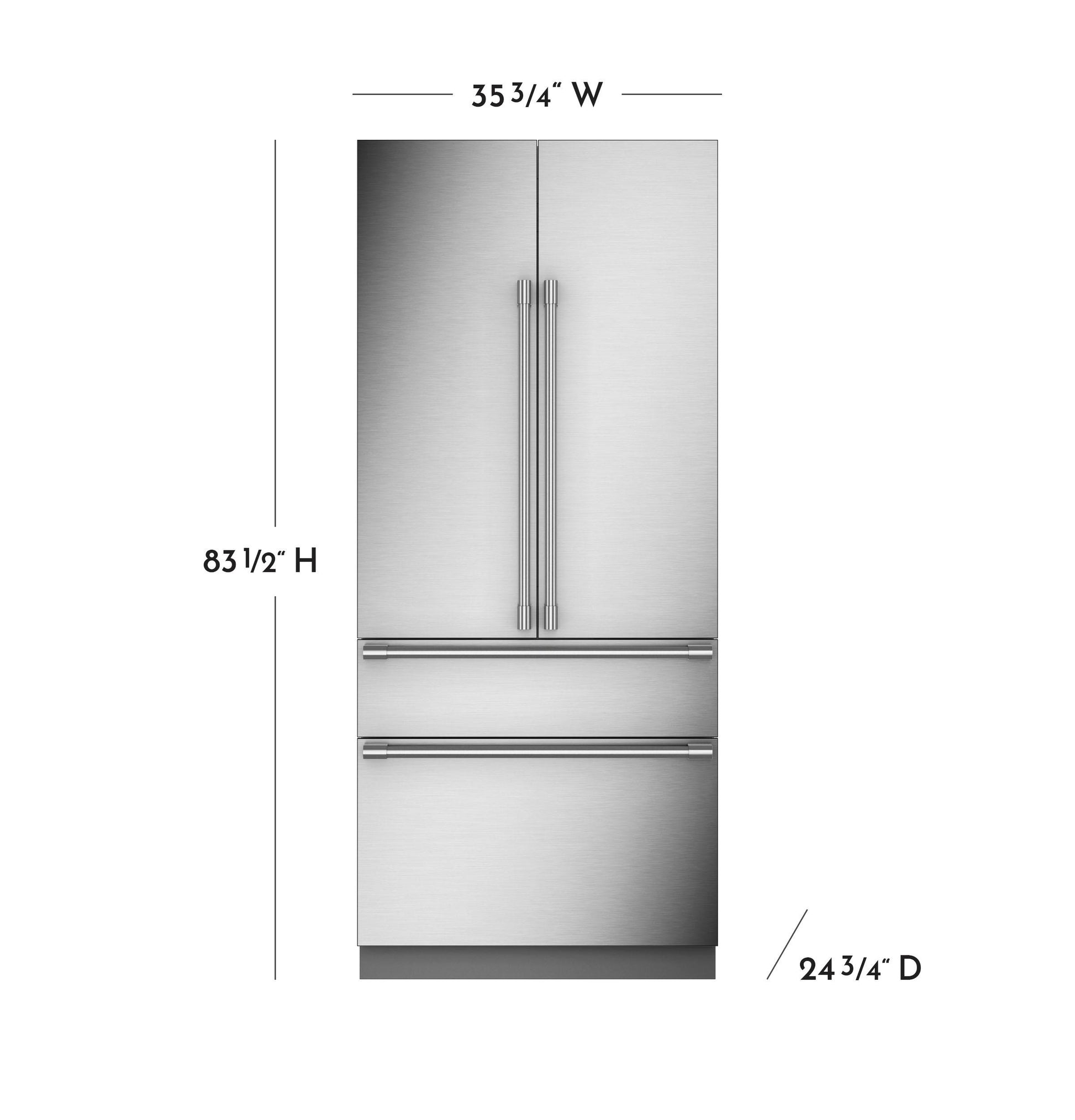 Monogram ZIP364IPVII Monogram 36" Integrated French-Door Refrigerator - Coming Soon