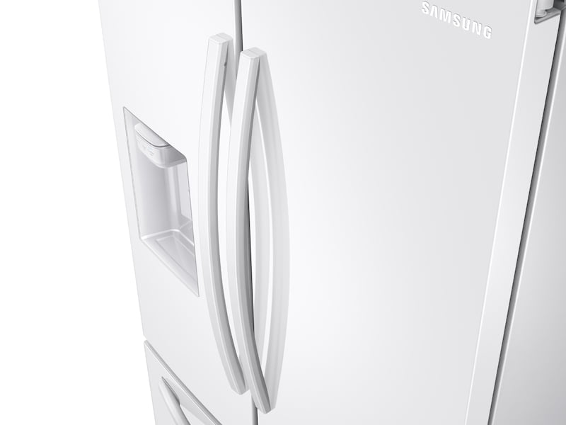 Samsung RF27T5201WW 27 Cu. Ft. Large Capacity 3-Door French Door Refrigerator With External Water & Ice Dispenser In White