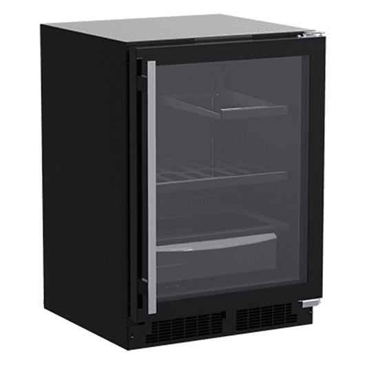 Marvel MLRE224BG01A 24-In Built-In Refrigerator With 3-In-1 Convertible Shelf And Maxstore Bin With Door Style - Black Frame Glass