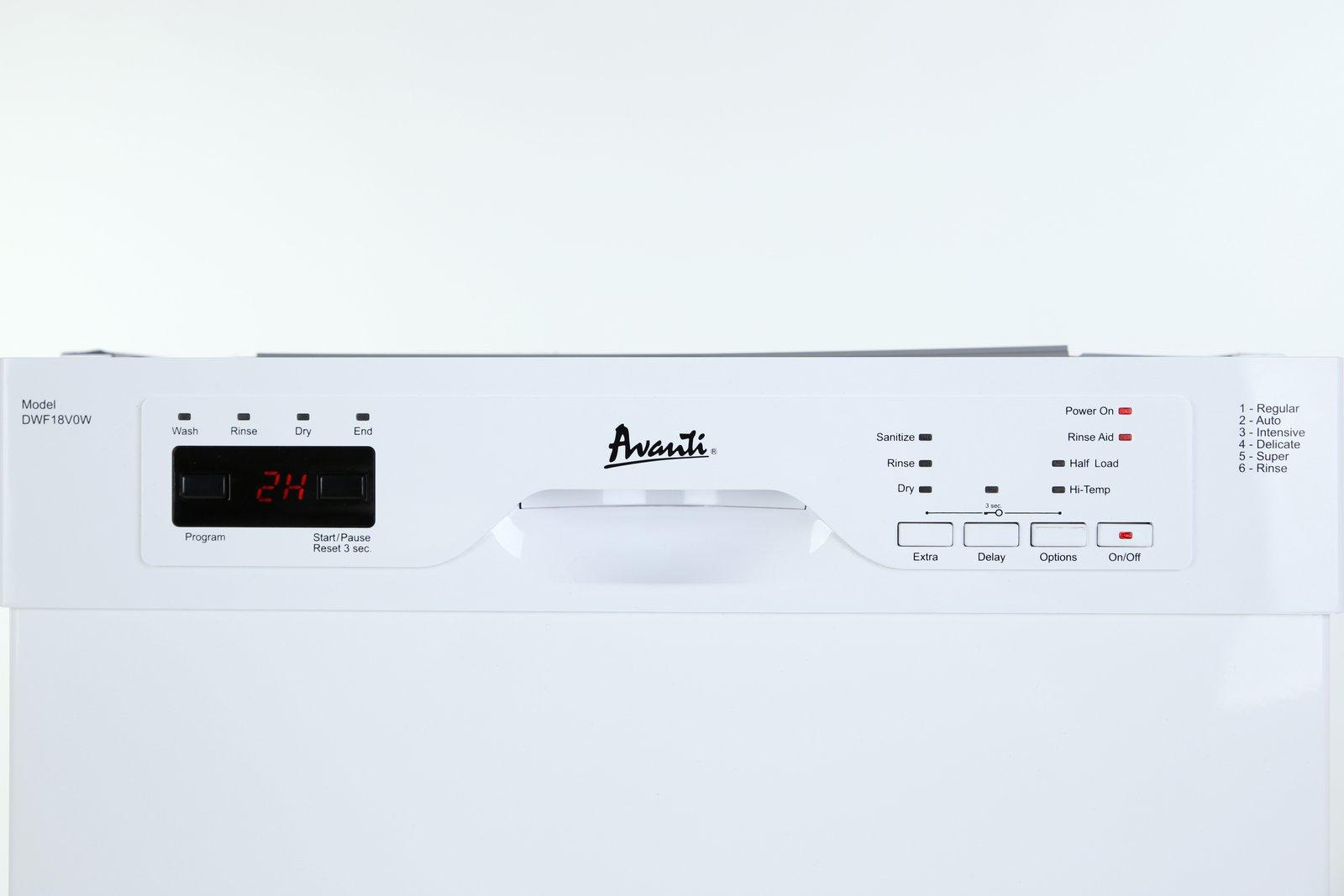 Avanti DWF18V3S 18" Built In Dishwasher