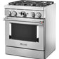 Kitchenaid KFDC500JSS Kitchenaid® 30'' Smart Commercial-Style Dual Fuel Range With 4 Burners - Stainless Steel