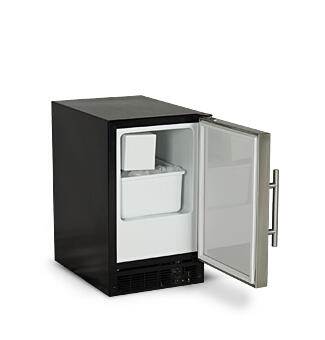 Marvel MA15CRSCLS Marvel 15" Ada Height Compact Crescent Ice Machine - Solid Stainless Steel Door - Left Hinge