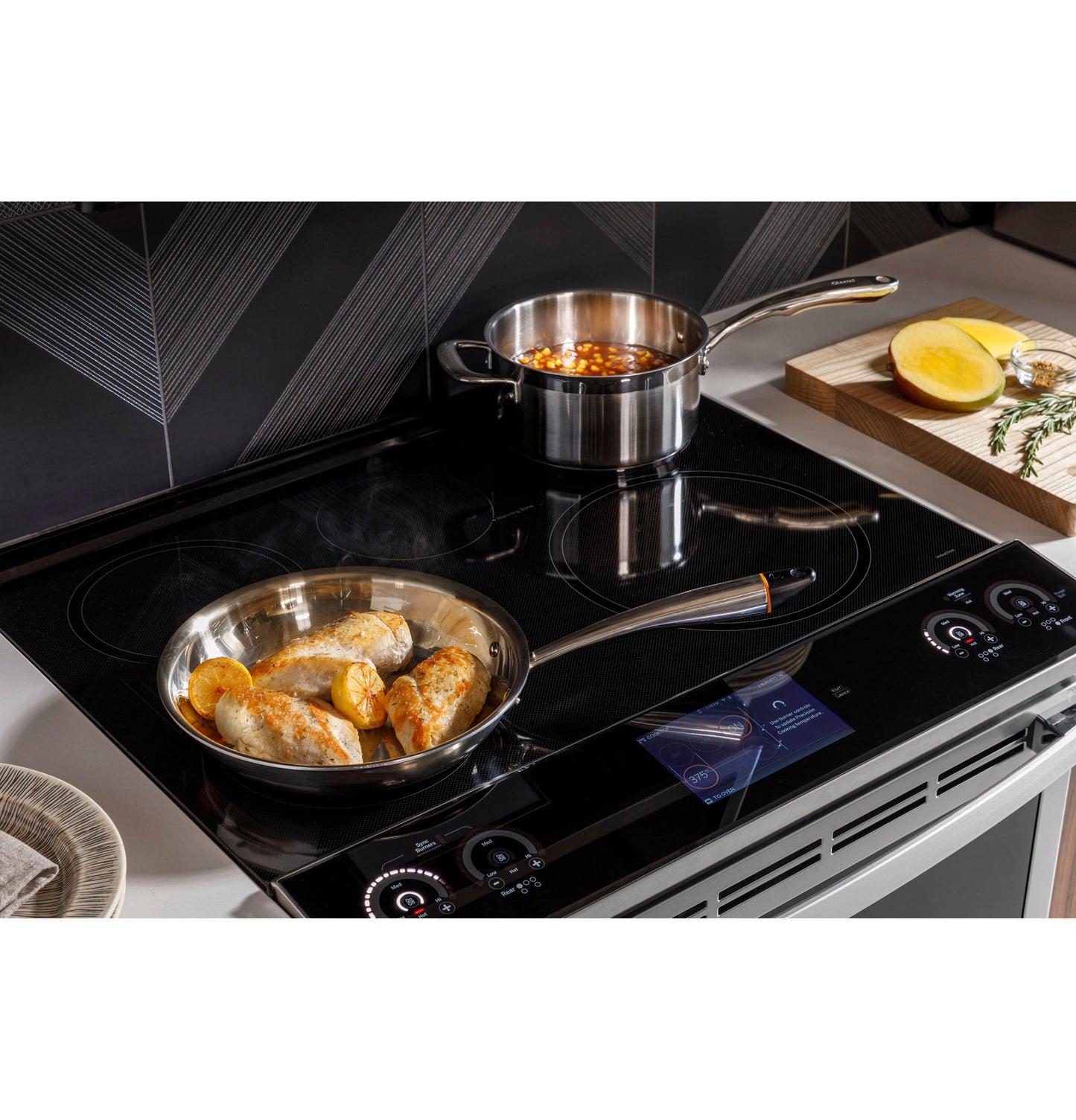 Ge Appliances PHS93XYPFS Ge Profile&#8482; 30" Smart Slide-In Front-Control Induction Fingerprint Resistant Range With In Oven Camera