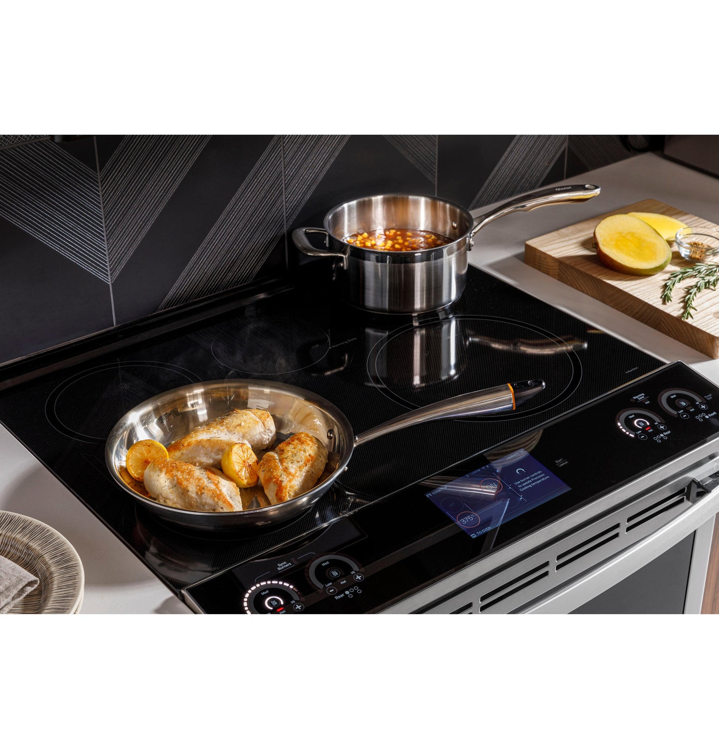 Ge Appliances PHS93XYPFS Ge Profile™ 30" Smart Slide-In Front-Control Induction Fingerprint Resistant Range With In Oven Camera