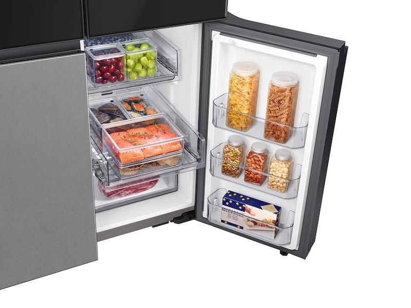 Samsung RF29CB9900QK Bespoke 4-Door Flex™ Refrigerator (29 Cu. Ft.) With Family Hub™+ In Charcoal Glass Top And Stainless Steel Bottom Panels