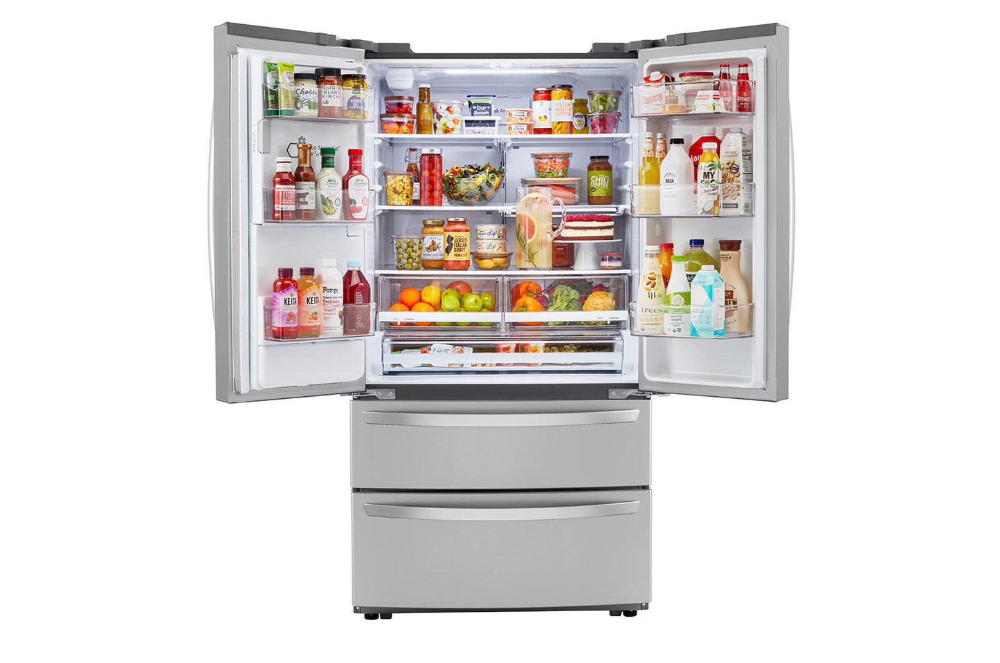 Lg LMXC22626S 22 Cu Ft. Smart Counter Depth Double Freezer Refrigerator