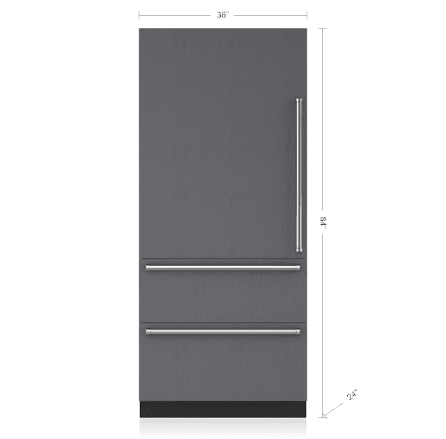 Sub-Zero IT36CIIDLH 36" Designer Over-And-Under Refrigerator/Freezer With Internal Dispenser And Ice Maker - Panel Ready