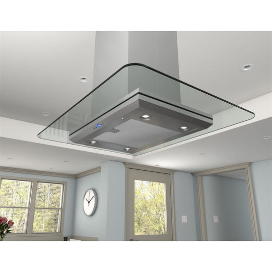Zephyr ZVNM90AG 36" Verona Island Hood W/715Cfm Blower,5 Speed Levels,Act,Dcbl Supprsson
