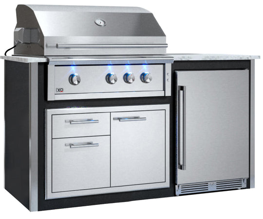 Xo Appliance XOGOK36V2BL Appliance Ready Pre-Assembled 36" Designer Island Black COMPONENTS SOLD SEPARATELY - Gray