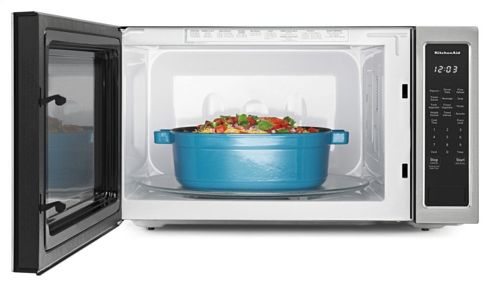 Kitchenaid KMCS3022GSS 24" Countertop Microwave Oven - 1200 Watt - Stainless Steel