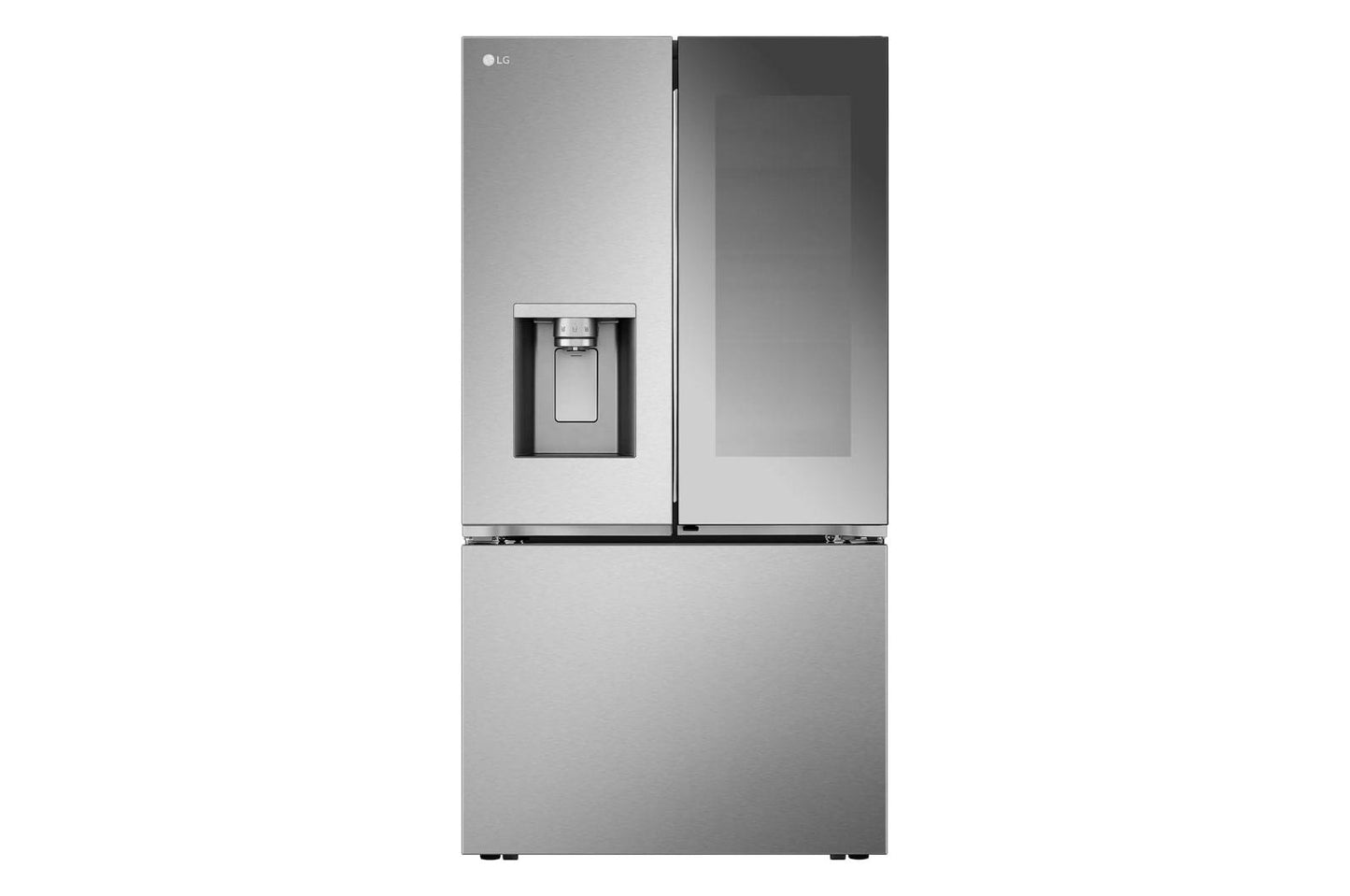 Lg LRYKS3106S 31 Cu. Ft. Smart Standard-Depth Max™ French Door Refrigerator With Four Types Of Ice And Mirror Instaview®