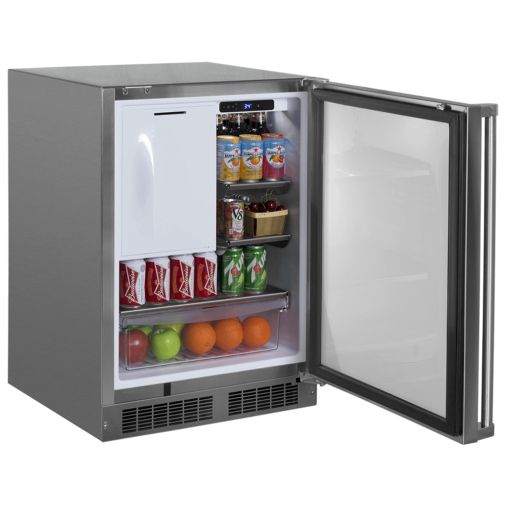 Marvel MORI224SS31A 24-In Outdoor Refrigerator With Crescent Ice Maker With Door Style - Stainless Steel