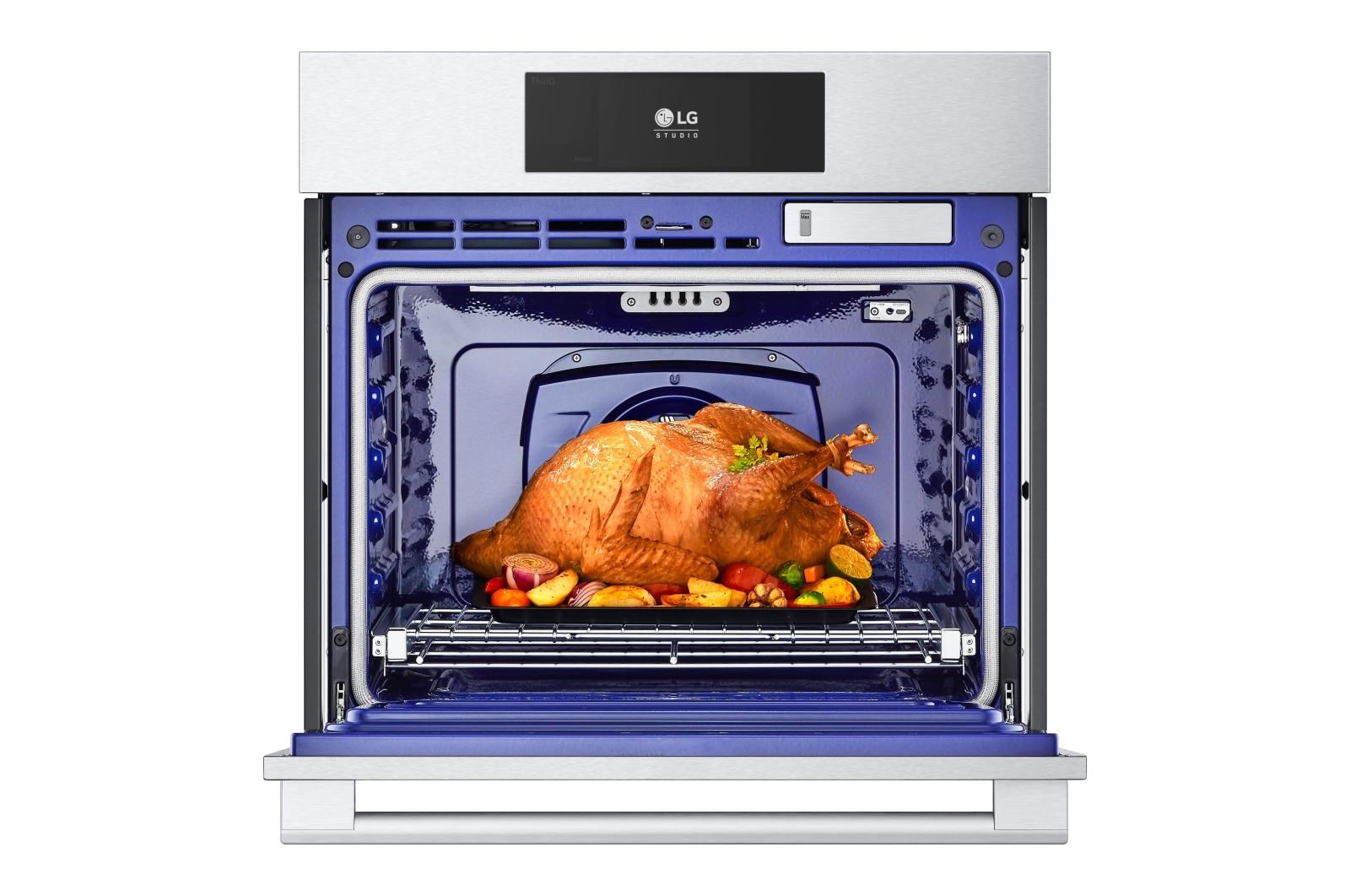 Lg WSES4728F Lg Studio 4.7 Cu. Ft. Smart Instaview® Electric Single Built-In Wall Oven With Air Fry & Steam Sous Vide