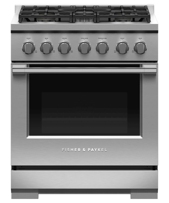 Fisher & Paykel RGV3305L Gas Range, 30", 5 Burners, Lpg