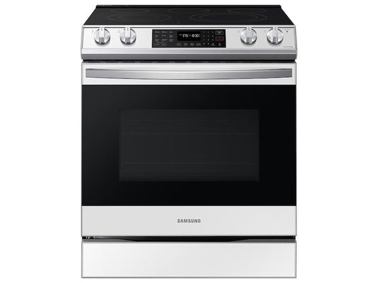 Samsung NE63CB831512 Bespoke 6.3 Cu. Ft. Smart Slide-In Electric Range With Air Fry & Convection In White Glass