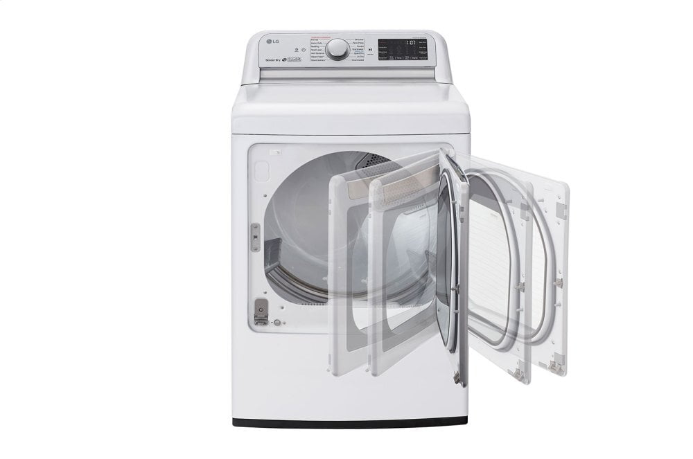 Lg DLGX7801WE 7.3 Cu.Ft. Smart Wi-Fi Enabled Gas Dryer With Turbosteam&#8482;