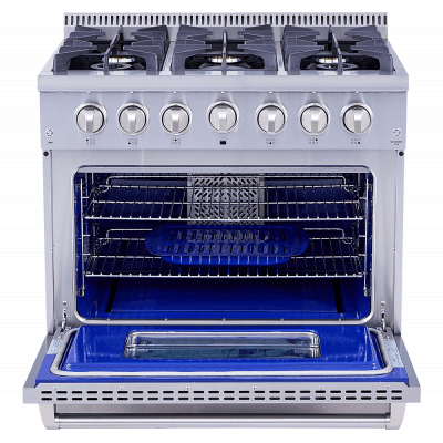 Thor Kitchen HRG3618U 36" Pro-Style 6 Stainless Steel Burner Gas Range