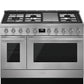Smeg CPF48UGMX Portofino Pro-Style Dual Fuel Range, Gray, 48