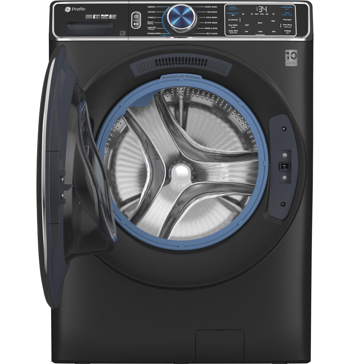 Ge Appliances PFW950SPTDS Ge Profile&#8482; 5.3 Cu. Ft. Capacity Smart Front Load Energy Star® Steam Washer With Adaptive Smartdispense&#8482; Ultrafresh Vent System Plus&#8482; With Odorblock&#8482;