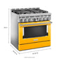 Kitchenaid KFGC506JYP Kitchenaid® 36'' Smart Commercial-Style Gas Range With 6 Burners - Yellow Pepper