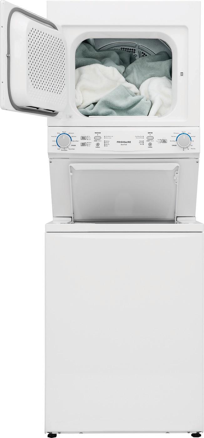 Frigidaire FLCE7523AW Frigidaire Electric Long Vent Stacked Laundry Center - 3.9 Cu. Ft Washer And 5.5 Cu. Ft. Dryer